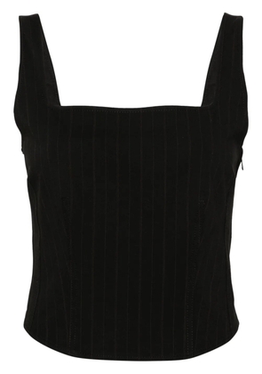 SAMSOE SAMSOE Salot pinstriped crop top - Black