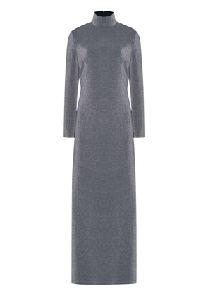 Rosetta Getty mock-neck metallic maxi dress - Silver