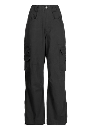 Goen.J wide-leg cotton cargo pants - Grey