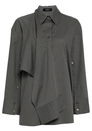 Goen.J knotted-detail cotton shirt - Grey