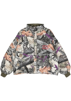 Liberal Youth Ministry abstract-print padded jacket - Green
