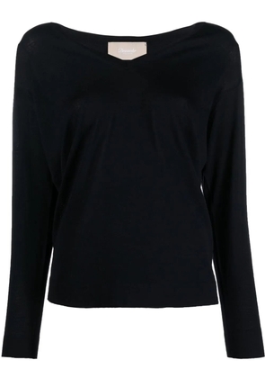 Drumohr merino V-neck jumper - Blue