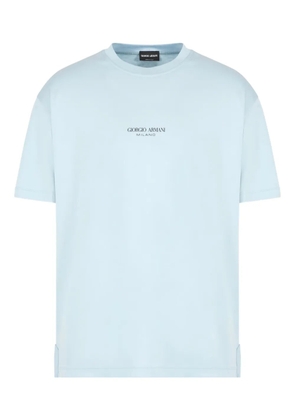Giorgio Armani logo T-shirt - Blue