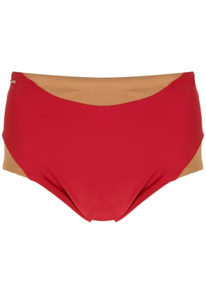 Amir Slama panelled two-tone swimming trunks - Orange