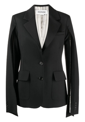 Monse arm-slit wool-blend blazer - Black