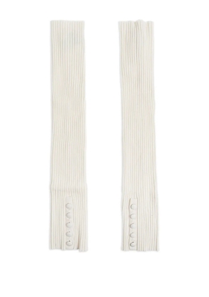 Lisa Yang ribbed gloves - Neutrals