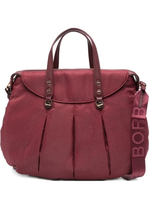 Borbonese pleat-detail tote bag - Red