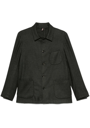 Dell'oglio single-breasted shirt jacket - Green