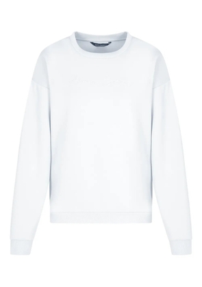Armani Exchange embroidered crew-neck sweatshirt - Blue