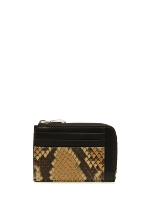 Bally snakeskin-effect cardholder - Brown