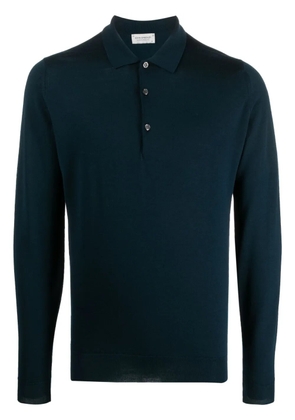 John Smedley virgin wool polo shirt - Blue