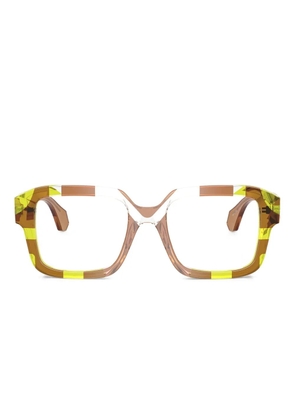 Alain Mikli geometric frame glasses - 003 Pointille Olive