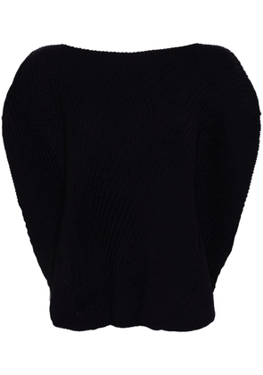 Issey Miyake raised-plissé top - Blue