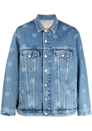 Martine Rose motif-print denim jacket - Blue