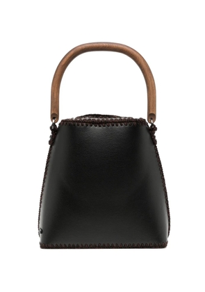 0711 Drew leather tote bag - Black