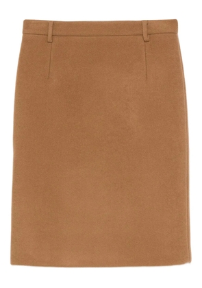 Nº21 belt-loops midi skirt - Brown