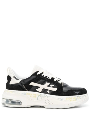 Premiata Drake logo-patch sneakers - Black