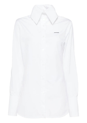 We11done high-neck collar shirt - White