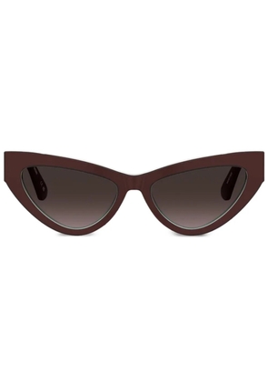 Moschino Eyewear logo-plaque sunglasses - Red