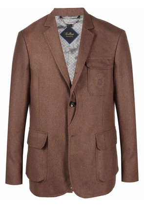 Billionaire embroidered-logo tailored blazer - Brown