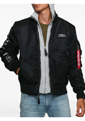 Alpha Industries hooded bomber jacket - Black