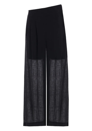 YEHUAFAN wide-leg trousers - Black