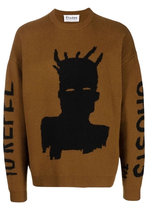 Études Studio graphic-print sweater - Brown