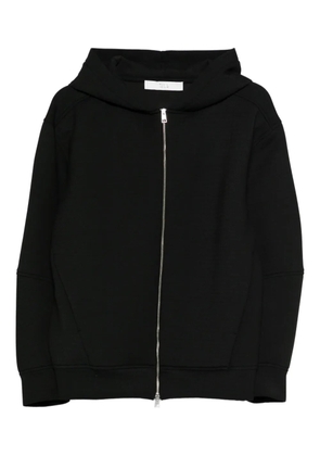 Tela jersey zip-up hoodie - Black