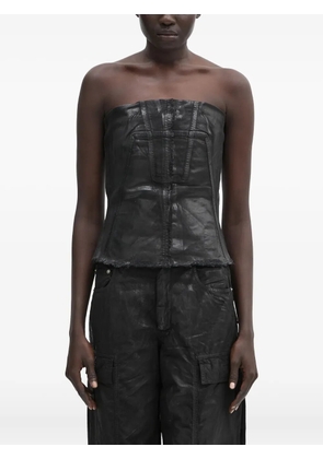 Rick Owens DRKSHDW strapless frayed-hem vest - Black