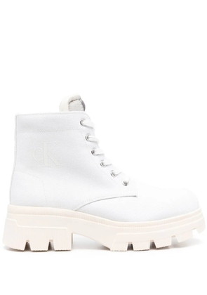 Calvin Klein Jeans lace-up ankle boots - White