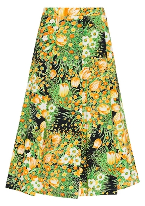 Rosetta Getty pleated midi skirt - Green