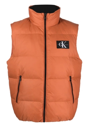 Calvin Klein Jeans zip-up quilted down gilet - Orange