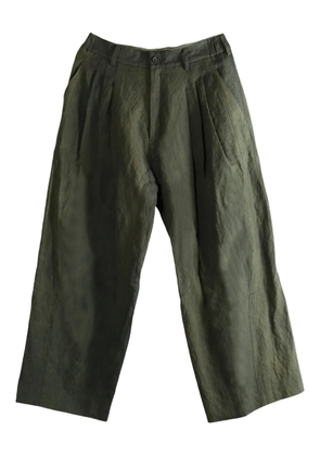 Ziggy Chen wide-leg trousers - Green