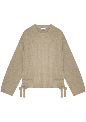 GANNI drawstring sweater - Neutrals