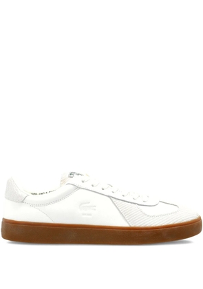 Lacoste Baseshot Pro corduroy panelled trainers - White