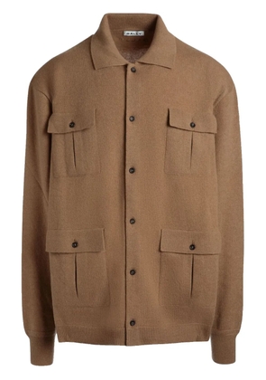 Bally knitted cashmere shirt - Brown