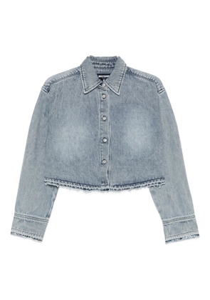 WRSTBHVR Jella frayed-hem shirt - Blue