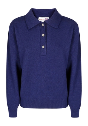 Howlin' Poems of Comfort buttoned collar polo top - Blue