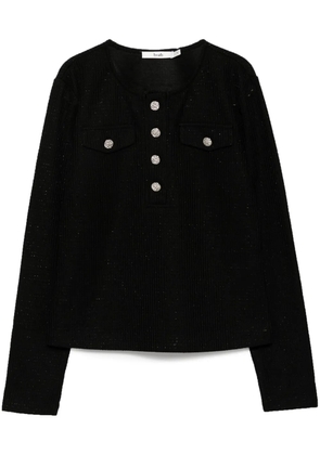 b+ab henley knitted top - Blue