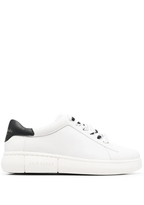 Kate Spade polka-dot lace leather sneakers - White