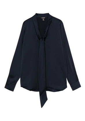 Lauren Ralph Lauren neck-tie long-sleeve blouse - Blue