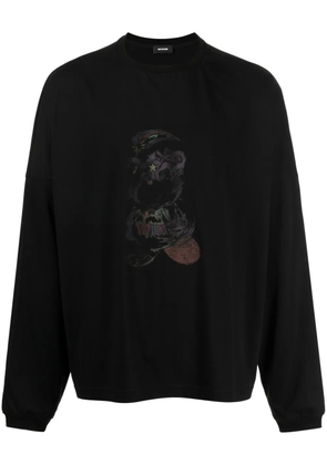 We11done cartoon-print cotton T-shirt - Black