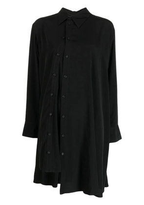 Yohji Yamamoto asymmetric decorative button-detail shirt - Black