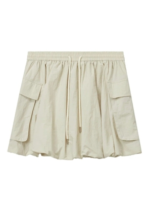 tout a coup drawstring pocket mini skirt - Neutrals