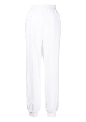 Alberta Ferretti cut-out detail track pants - White