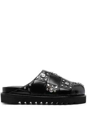 Toga Virilis stud-detailing leather mules - Black