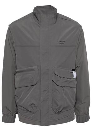 Musium Div. logo-print jacket - Grey