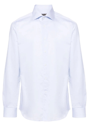 Corneliani pointed-collar cotton shirt - Blue