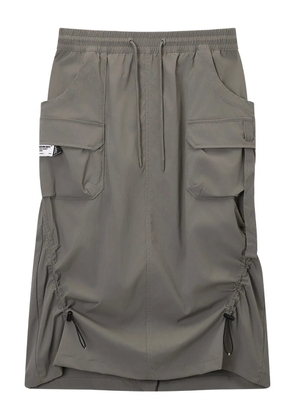 Musium Div. utility-pocket midi skirt - Grey