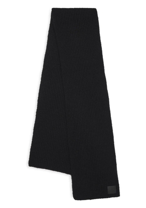 ANINE BING Hannah logo-patch scarf - Black